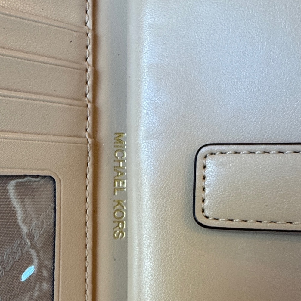 Michael Kors Metallic Gold Embossed Clutch - Picture 7 of 8